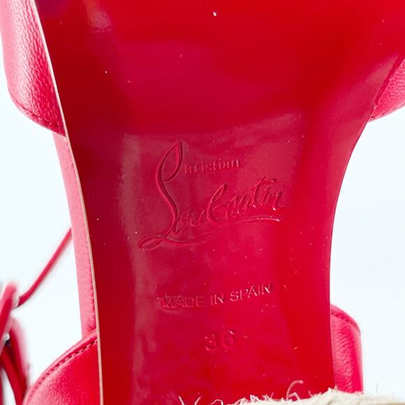 NWOB Christian Louboutin Summer Mariza 85 Red Espadrilles Heels Sandals EU 36 - Picture 10 of 10